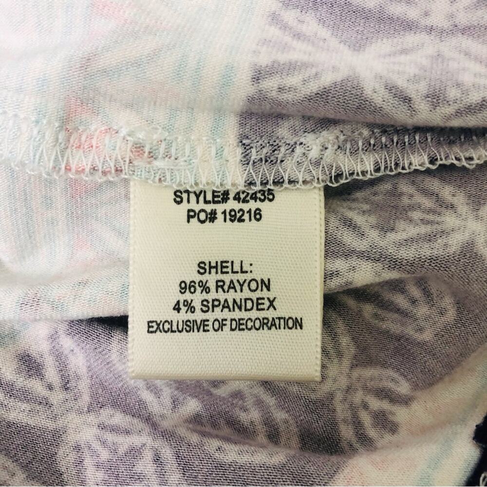 NWT Skies Are Blue Casual Embroidered Tank Top Medallion Print Cream Blue Coral - Picture 12 of 16
